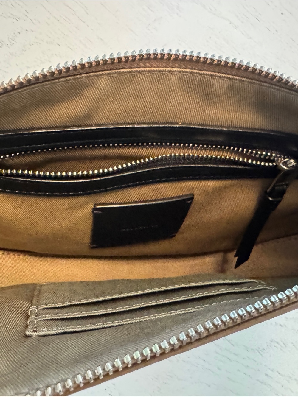 All Saints Tan Crescent Leather Crossbody - Picture 4 of 5